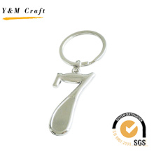 Vente chaude mode métal numéros Keychain (Y02362)